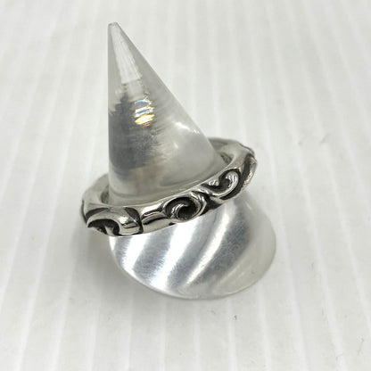 【中古品】【メンズ】 CHROME HEARTS クロムハーツ SCRL BAND RING スクロール バンド リング 指輪 アクセサリー 190-261027-yo-30-teih カラー：シルバー 20号 万代Net店