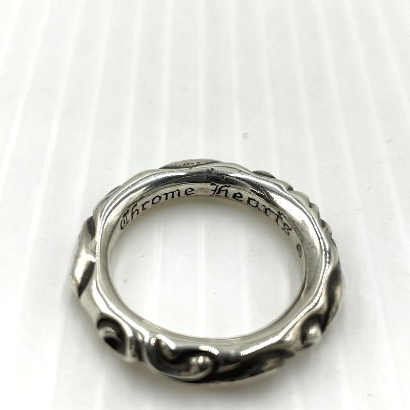 【中古品】【メンズ】 CHROME HEARTS クロムハーツ SCRL BAND RING スクロール バンド リング 指輪 アクセサリー 190-261027-yo-30-teih カラー：シルバー 20号 万代Net店