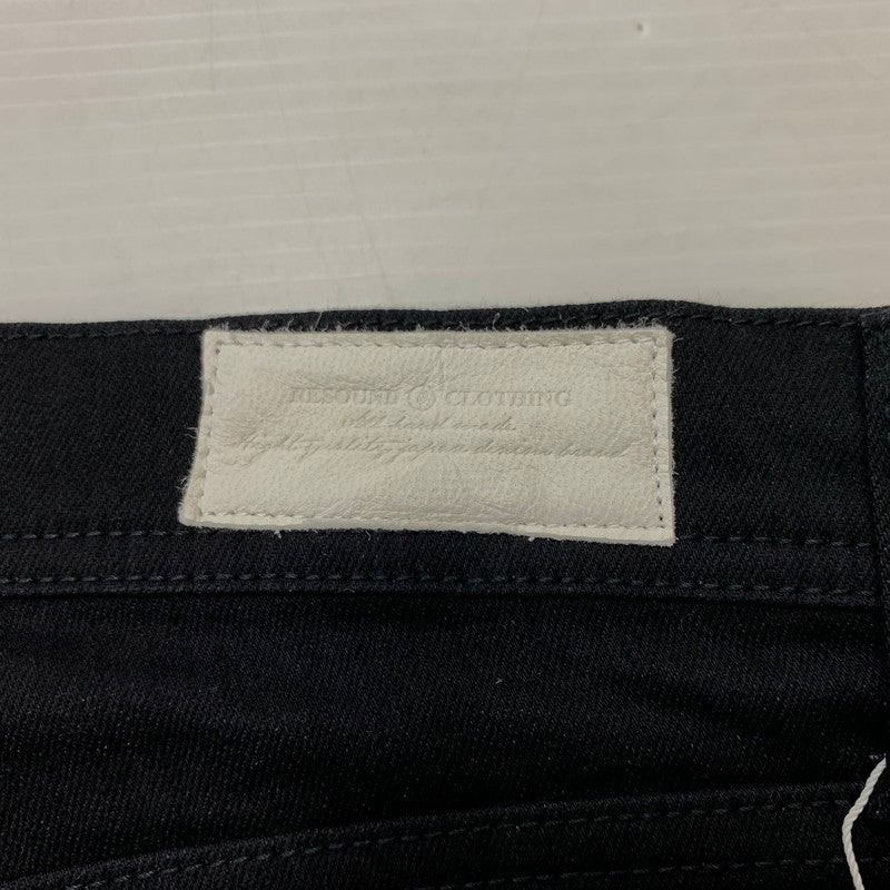 【中古品】【メンズ】 RESOUND CLOTHING リサウンド クロージング COTTON PANTS BASIC-SSK-004 コットン パンツ ボトムス スキニーパンツ 151-260402-ko-16-tei サイズ：3 カラー：ブラック 万代Net店