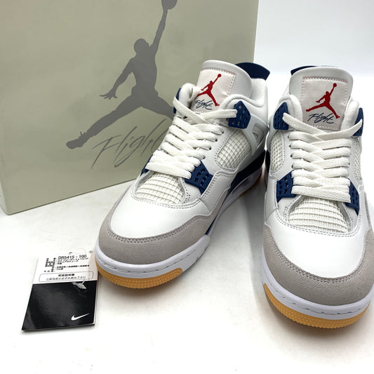【中古品】【メンズ】 NIKE SB ナイキ エスビー AIR JORDAN 4 RETRO SP SUMMIT WHITE NAVY DR5415-100 エアジョーダン4 レトロ スニーカー 靴 シューズ 160-260627-ko-07-tei サイズ：27cm カラー：ホワイト 万代Net店