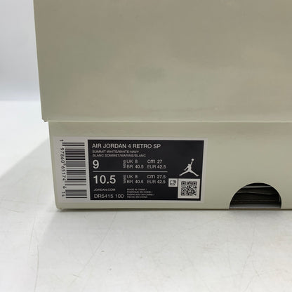 【中古品】【メンズ】 NIKE SB ナイキ エスビー AIR JORDAN 4 RETRO SP SUMMIT WHITE NAVY DR5415-100 エアジョーダン4 レトロ スニーカー 靴 シューズ 160-260627-ko-07-tei サイズ：27cm カラー：ホワイト 万代Net店