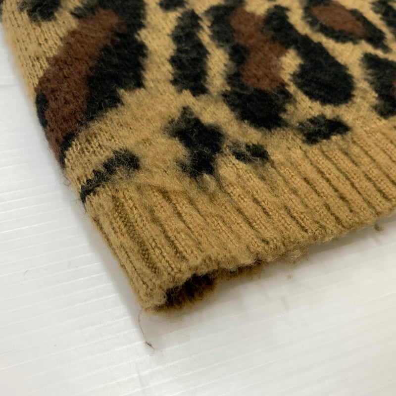 【中古品】【メンズ】 TOWN CRAFT タウンクラフト LEOPARD CARDIGAN レオパード カーディガン トップス ニット 142-260405-ko-04-tei サイズ：L カラー：柄 万代Net店