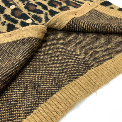 【中古品】【メンズ】 TOWN CRAFT タウンクラフト LEOPARD CARDIGAN レオパード カーディガン トップス ニット 142-260405-ko-04-tei サイズ：L カラー：柄 万代Net店