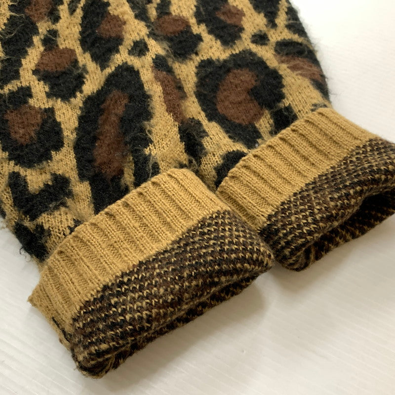 【中古品】【メンズ】 TOWN CRAFT タウンクラフト LEOPARD CARDIGAN レオパード カーディガン トップス ニット 142-260405-ko-04-tei サイズ：L カラー：柄 万代Net店