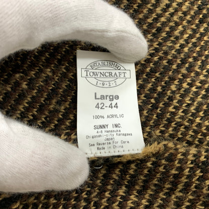 【中古品】【メンズ】 TOWN CRAFT タウンクラフト LEOPARD CARDIGAN レオパード カーディガン トップス ニット 142-260405-ko-04-tei サイズ：L カラー：柄 万代Net店