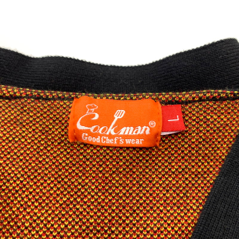 【中古品】【メンズ】 COOKMAN クックマン FLAME CARDIGAN フレイム カーディガン トップス ニット 145-260405-ko-03-tei サイズ：L カラー：ブラック 万代Net店