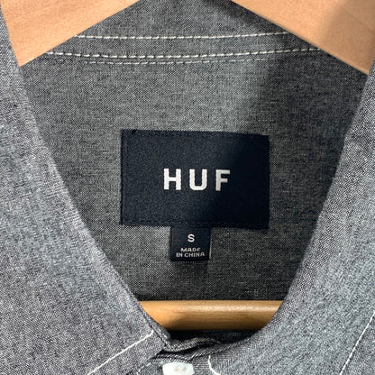 【中古品】【メンズ】 HUF WORK SHIRT ハフ ワークシャツ 長袖シャツ ブランド 古着 トップス 142-260627-gm-20-fuz サイズ：S カラー：グレー 万代Net店