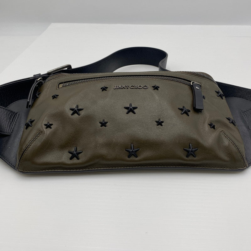 【現状渡し品】【メンズ】 JIMMY CHOO ジミーチュウ OSCAR BODY BAG オスカー ボディバッグ カバン ウエストバッグ 180-260529-ks-05-tei サイズ：本体のみ カラー：ブラウン 万代Net店