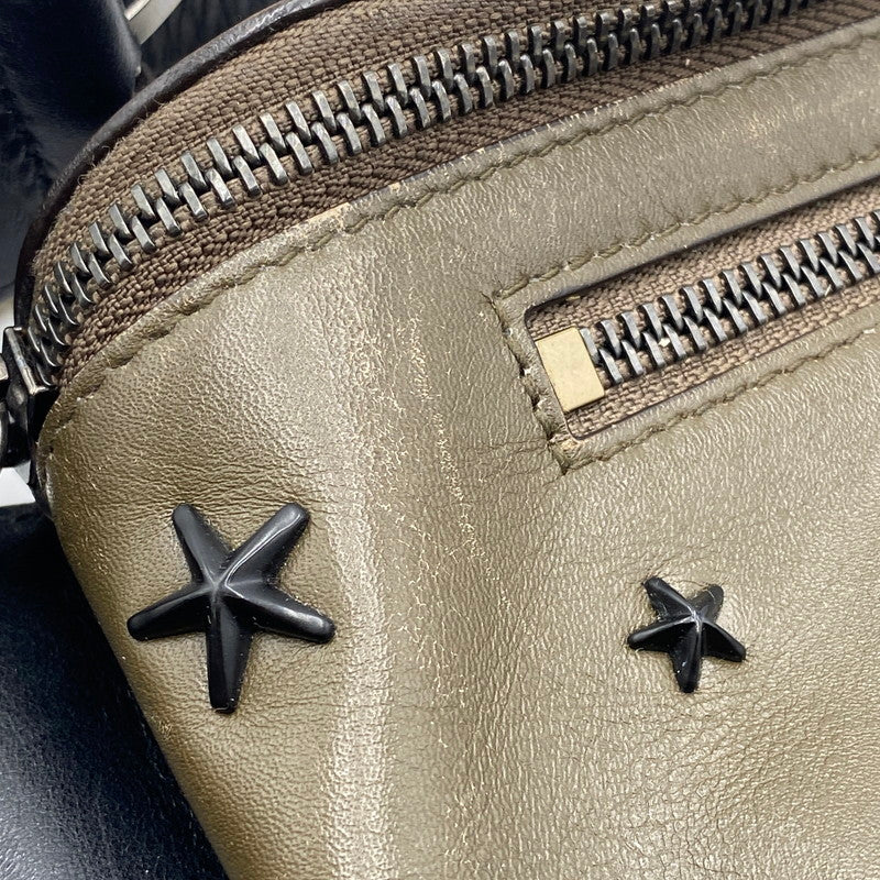 【現状渡し品】【メンズ】 JIMMY CHOO ジミーチュウ OSCAR BODY BAG オスカー ボディバッグ カバン ウエストバッグ 180-260529-ks-05-tei サイズ：本体のみ カラー：ブラウン 万代Net店
