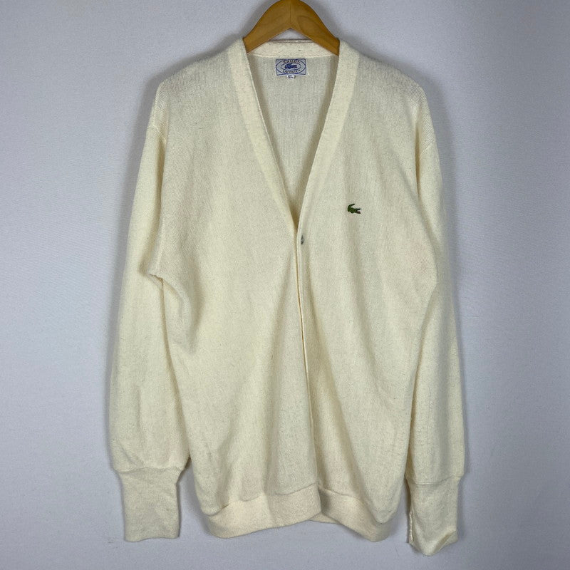 【中古品】【メンズ】 IZOD LACOSTE アイゾッドラコステ 80's L/S ACRYLIC KNIT CARDIGAN VINTAGE 80年代 ロングスリーブ アクリル ニット カーディガン 長袖 トップス ヴィンテージ 145-260413-ks-06-tei サイズ：XL カラー：アイボリー 万代Net店