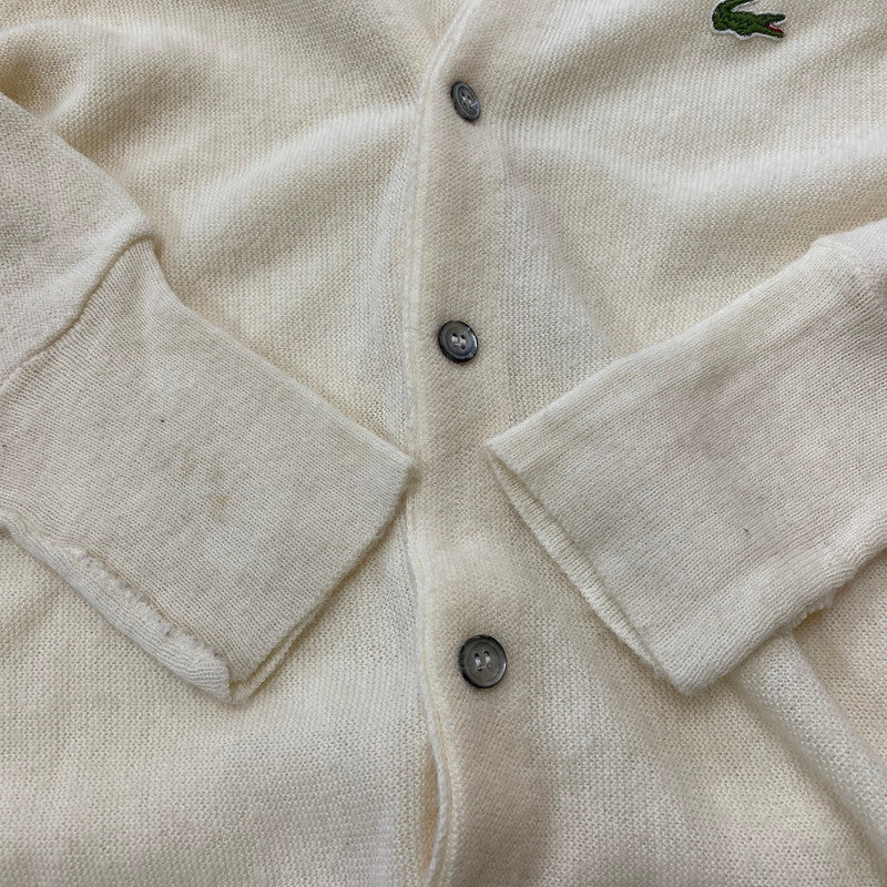 【中古品】【メンズ】 IZOD LACOSTE アイゾッドラコステ 80's L/S ACRYLIC KNIT CARDIGAN VINTAGE 80年代 ロングスリーブ アクリル ニット カーディガン 長袖 トップス ヴィンテージ 145-260413-ks-06-tei サイズ：XL カラー：アイボリー 万代Net店