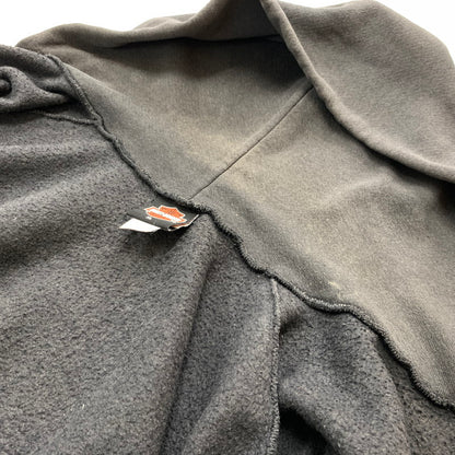 【中古品】【メンズ】 HARLEY DAVIDSON ハーレーダビッドソン 00's FLAME SLEEVE ZIP PARKA 2000年代 フレイム スリーブ ジップパーカー トップス フルジップパーカー 145-260419-ko-05-tei サイズ：XL カラー：ブラック系 万代Net店