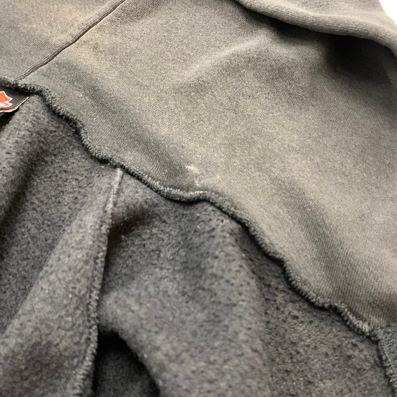 【中古品】【メンズ】 HARLEY DAVIDSON ハーレーダビッドソン 00's FLAME SLEEVE ZIP PARKA 2000年代 フレイム スリーブ ジップパーカー トップス フルジップパーカー 145-260419-ko-05-tei サイズ：XL カラー：ブラック系 万代Net店
