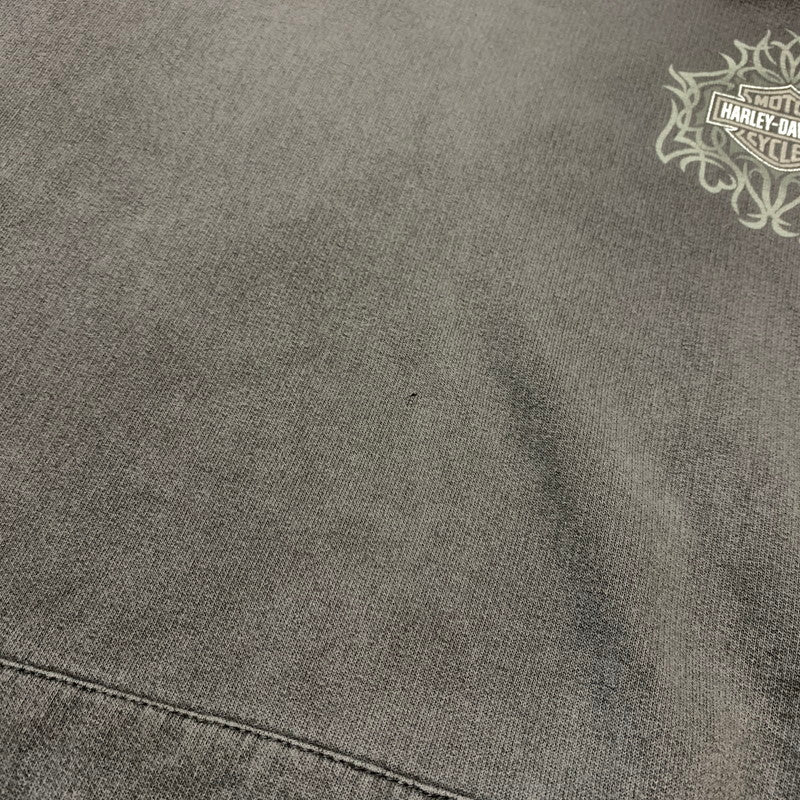 【現状渡し品】【メンズ】 HARLEY DAVIDSON ハーレーダビッドソン 00'S TRIVAL SLEEVE PULLOVER PARKA 2000年代 トライバル スリーブ プルオーバー パーカー トップス 145-260419-ko-04-tei サイズ：不明 カラー：ブラック系 万代Net店