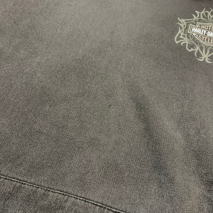 【現状渡し品】【メンズ】 HARLEY DAVIDSON ハーレーダビッドソン 00'S TRIVAL SLEEVE PULLOVER PARKA 2000年代 トライバル スリーブ プルオーバー パーカー トップス 145-260419-ko-04-tei サイズ：不明 カラー：ブラック系 万代Net店