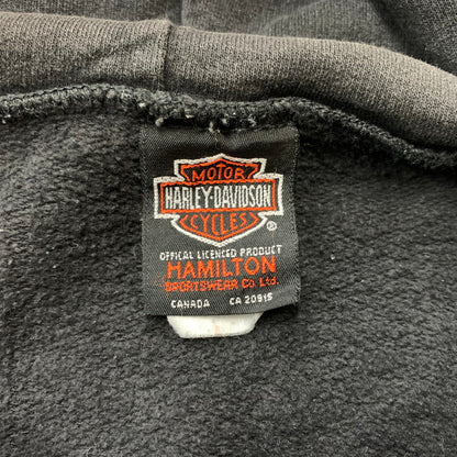 【現状渡し品】【メンズ】 HARLEY DAVIDSON ハーレーダビッドソン 00'S TRIVAL SLEEVE PULLOVER PARKA 2000年代 トライバル スリーブ プルオーバー パーカー トップス 145-260419-ko-04-tei サイズ：不明 カラー：ブラック系 万代Net店