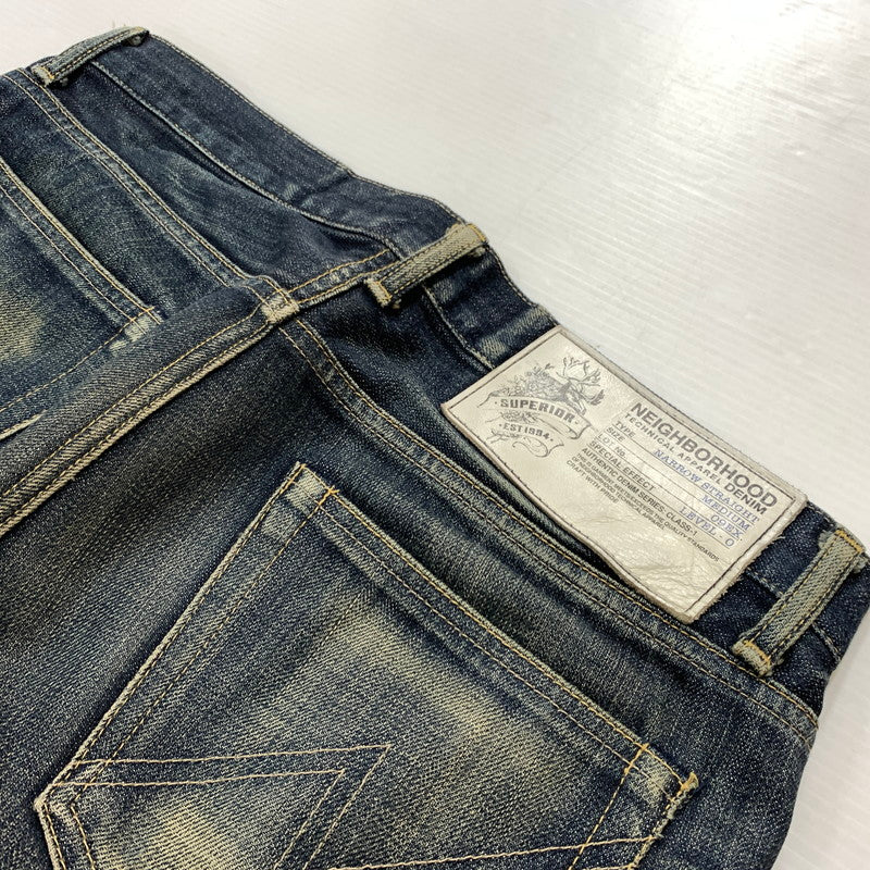 【中古品】【メンズ】 NEIGHBORHOOD ネイバーフッド RIGID NARROW 14OZ 09EX DENIM PANTS 092DCNH-PTM03 リジッド ナロウ デニム パンツ ボトムス ジーンズ 153-260419-ko-26-tei サイズ：M カラー：ブラック 万代Net店