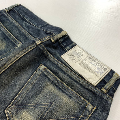 【中古品】【メンズ】 NEIGHBORHOOD ネイバーフッド RIGID NARROW 14OZ 09EX DENIM PANTS 092DCNH-PTM03 リジッド ナロウ デニム パンツ ボトムス ジーンズ 153-260419-ko-26-tei サイズ：M カラー：ブラック 万代Net店
