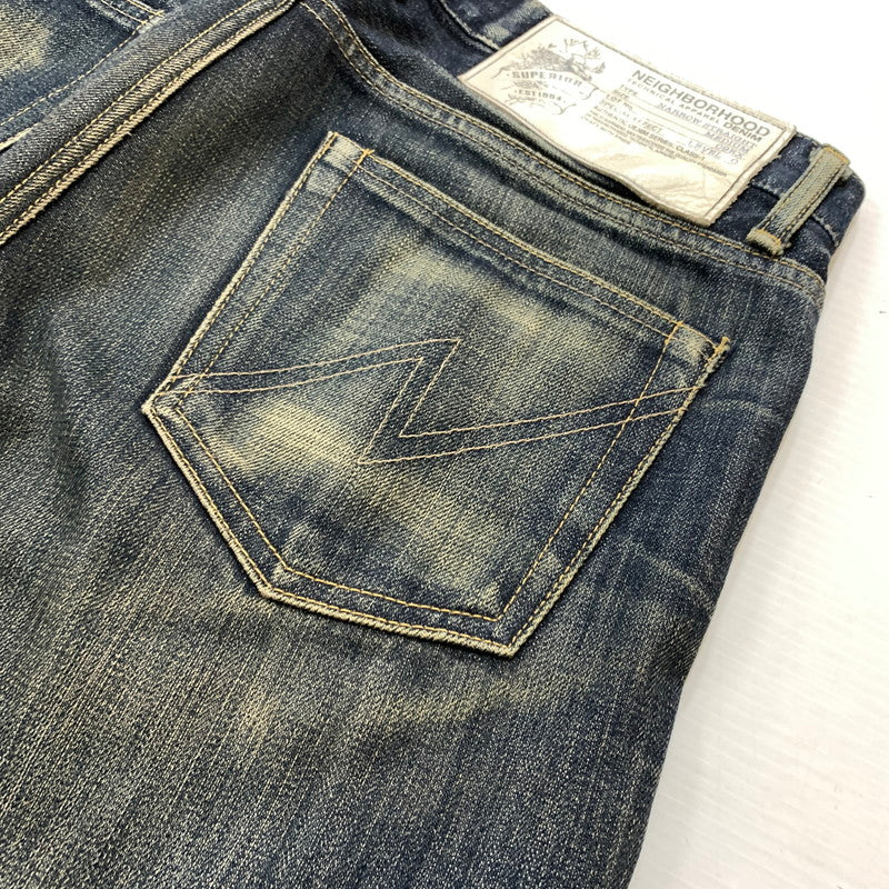 【中古品】【メンズ】 NEIGHBORHOOD ネイバーフッド RIGID NARROW 14OZ 09EX DENIM PANTS 092DCNH-PTM03 リジッド ナロウ デニム パンツ ボトムス ジーンズ 153-260419-ko-26-tei サイズ：M カラー：ブラック 万代Net店