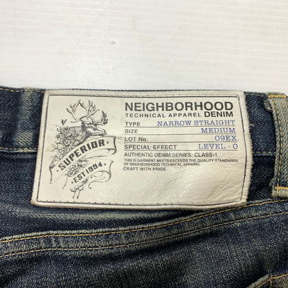【中古品】【メンズ】 NEIGHBORHOOD ネイバーフッド RIGID NARROW 14OZ 09EX DENIM PANTS 092DCNH-PTM03 リジッド ナロウ デニム パンツ ボトムス ジーンズ 153-260419-ko-26-tei サイズ：M カラー：ブラック 万代Net店