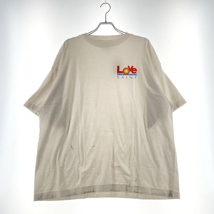 【中古美品】【メンズ】 SAINT Mxxxxxx セントマイケル LOVE_SS TEE SM-HR8-0000-024 ラブ ショートスリーブ Tシャツ 半袖 トップス 142-260408-yo-02-fuzh サイズ：XXL カラー：ホワイト 万代Net店
