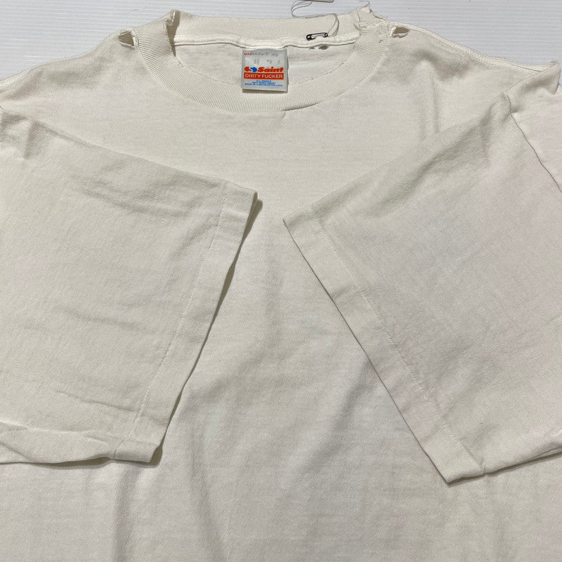 【中古美品】【メンズ】 SAINT Mxxxxxx セントマイケル LOVE_SS TEE SM-HR8-0000-024 ラブ ショートスリーブ Tシャツ 半袖 トップス 142-260408-yo-02-fuzh サイズ：XXL カラー：ホワイト 万代Net店
