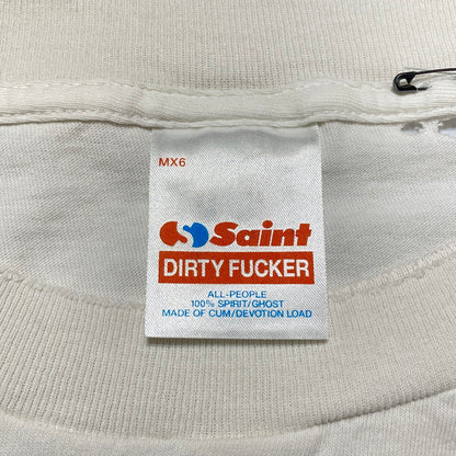 【中古美品】【メンズ】 SAINT Mxxxxxx セントマイケル LOVE_SS TEE SM-HR8-0000-024 ラブ ショートスリーブ Tシャツ 半袖 トップス 142-260408-yo-02-fuzh サイズ：XXL カラー：ホワイト 万代Net店