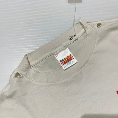 【中古美品】【メンズ】 SAINT Mxxxxxx セントマイケル LOVE_SS TEE SM-HR8-0000-024 ラブ ショートスリーブ Tシャツ 半袖 トップス 142-260408-yo-02-fuzh サイズ：XXL カラー：ホワイト 万代Net店