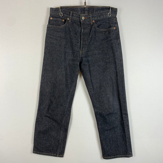 【中古品】【メンズ】 LE エルイー DENIM PANTS 20-030-053-0002-3-0 デニムパンツ ボトムス ジーンズ ボタンフライ 158-260419-ko-31-tei サイズ：30 カラー：ブラック系 万代Net店