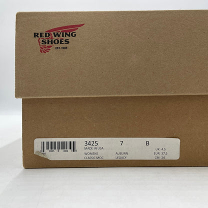 【中古品】【レディース】 RED WING レッドウィング 6-INCH CLASSIC MOC 3425 6インチ クラシックモック ブーツ 靴 シューズ 164-260415-yo-12-tei サイズ：24cm カラー：ブラウン 万代Net店