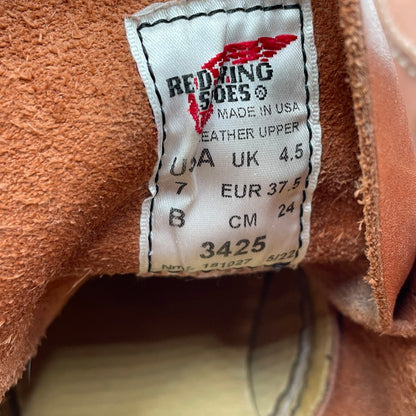 【中古品】【レディース】 RED WING レッドウィング 6-INCH CLASSIC MOC 3425 6インチ クラシックモック ブーツ 靴 シューズ 164-260415-yo-12-tei サイズ：24cm カラー：ブラウン 万代Net店
