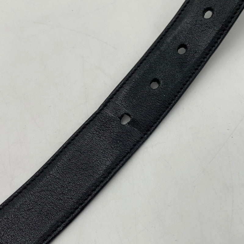 【中古品】【レディース】 SANINT LAURENT サンローラン WOMEN's CASSANDRE BELT 554465BOO0N1000 スクエアバックル モノグラム ナローベルト アクセサリー 183-260503-ko-15-tei サイズ：本体のみ カラー：ブラック 万代Net店