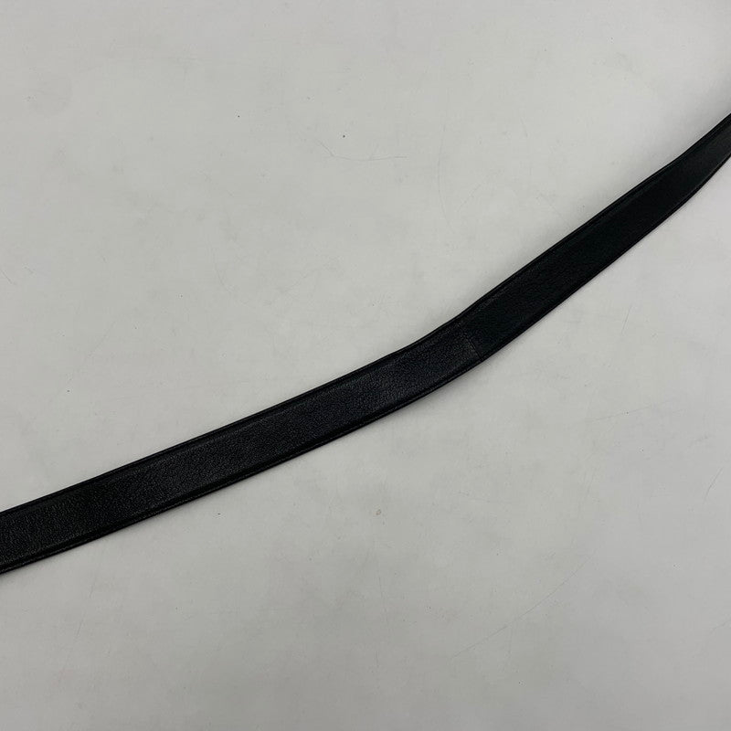 【中古品】【レディース】 SANINT LAURENT サンローラン WOMEN's CASSANDRE BELT 554465BOO0N1000 スクエアバックル モノグラム ナローベルト アクセサリー 183-260503-ko-15-tei サイズ：本体のみ カラー：ブラック 万代Net店