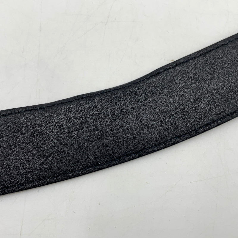 【中古品】【レディース】 SANINT LAURENT サンローラン WOMEN's CASSANDRE BELT 554465BOO0N1000 スクエアバックル モノグラム ナローベルト アクセサリー 183-260503-ko-15-tei サイズ：本体のみ カラー：ブラック 万代Net店
