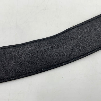 【中古品】【レディース】 SANINT LAURENT サンローラン WOMEN's CASSANDRE BELT 554465BOO0N1000 スクエアバックル モノグラム ナローベルト アクセサリー 183-260503-ko-15-tei サイズ：本体のみ カラー：ブラック 万代Net店