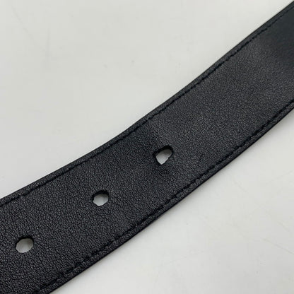 【中古品】【レディース】 SANINT LAURENT サンローラン WOMEN's CASSANDRE BELT 554465BOO0N1000 スクエアバックル モノグラム ナローベルト アクセサリー 183-260503-ko-15-tei サイズ：本体のみ カラー：ブラック 万代Net店