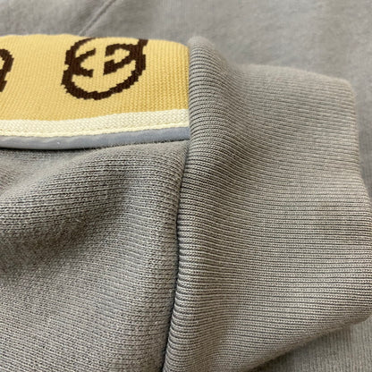 【現状渡し品】【メンズ】 GUCCI グッチ 21AW GG LINE COTTON HOODIE 596230 GGライン コットン フーディー トップス プルオーバーパーカー 141-260413-ks-13-tei サイズ：1 カラー：グレー 万代Net店
