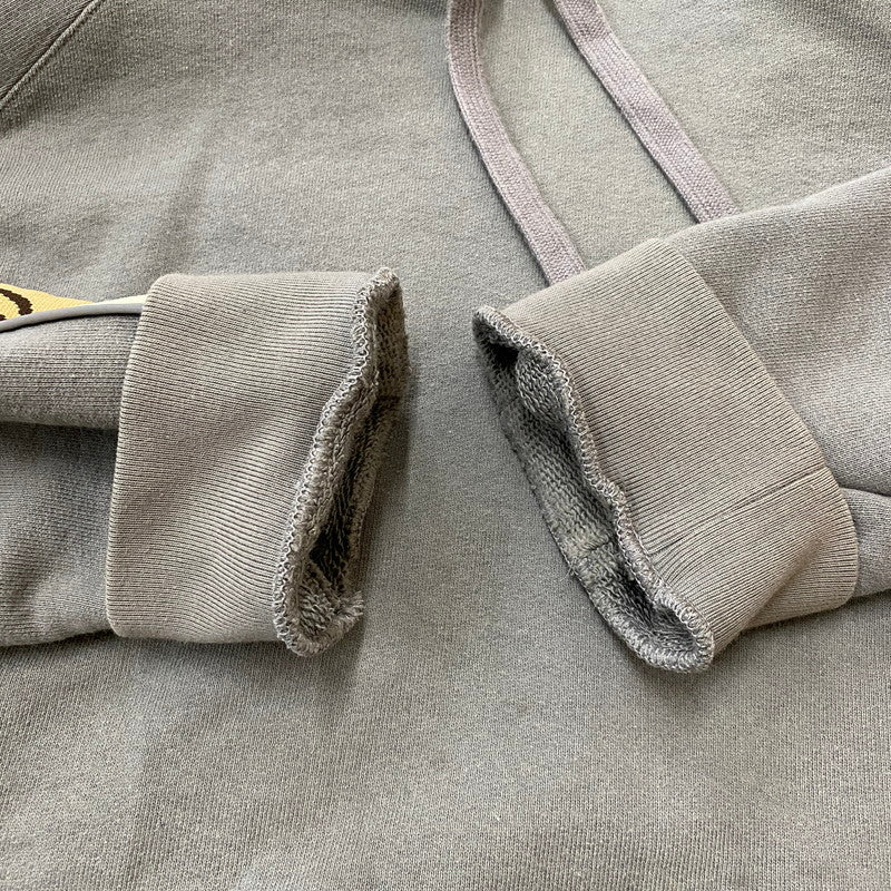 【現状渡し品】【メンズ】 GUCCI グッチ 21AW GG LINE COTTON HOODIE 596230 GGライン コットン フーディー トップス プルオーバーパーカー 141-260413-ks-13-tei サイズ：1 カラー：グレー 万代Net店