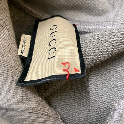 【現状渡し品】【メンズ】 GUCCI グッチ 21AW GG LINE COTTON HOODIE 596230 GGライン コットン フーディー トップス プルオーバーパーカー 141-260413-ks-13-tei サイズ：1 カラー：グレー 万代Net店