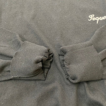 【中古品】【メンズ】 SEQUEL シークエル 25SS LOGO CREW NECK COTTON SWEATER ロゴ クルーネック コットンセーター 長袖 トップス 142-260413-ks-04-tei サイズ：S カラー：ブラック 万代Net店