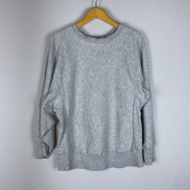 【現状渡し品】【メンズ】 80's REVERSEWEAVE WARMUP SWEAT VINTAGE 80年代 リバースウィーブ ウォームアップ スウェット トップス プルオーバー 目無し ヴィンテージ 145-260413-ks-11-fuzh サイズ：M　※完全目無し カラー：グレー 万代Net店