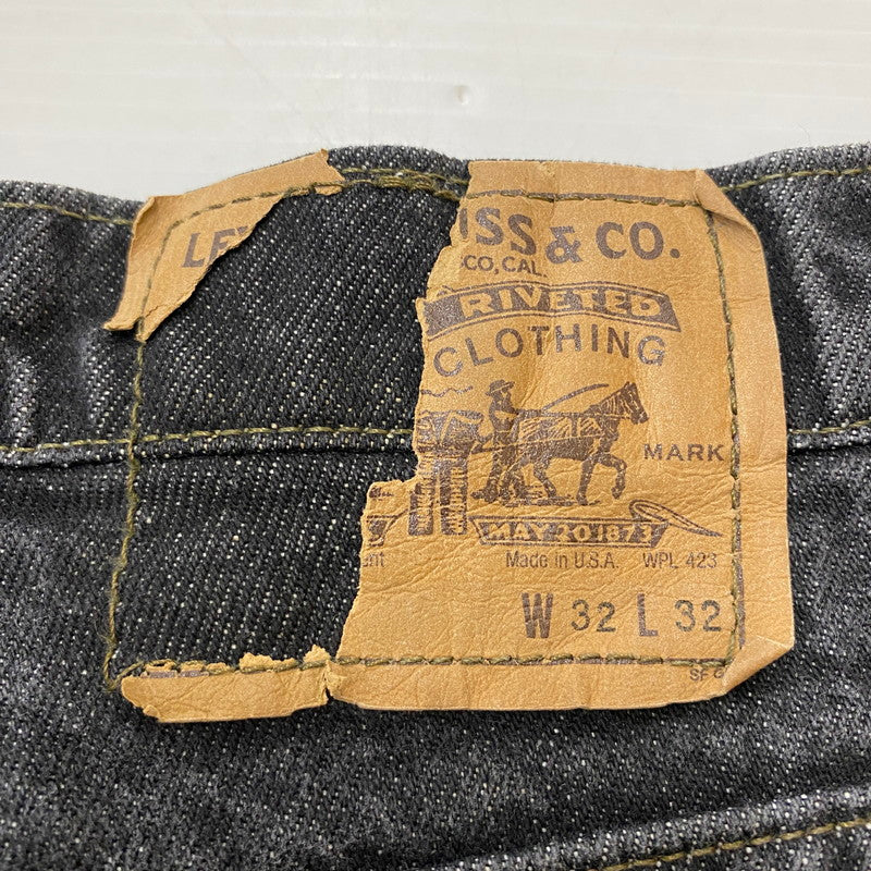 【中古品】【メンズ】 Levi's リーバイス 90's 517 STRAIGHT DENIM PANTS 40517-0259 90年代 517 ストレート デニムパンツ ボトムス ジーンズ ボタン裏刻印296 USA製 156-260410-ks-09-tei サイズ：W32L32　※91年製 カラー：ブラック 万代Net店