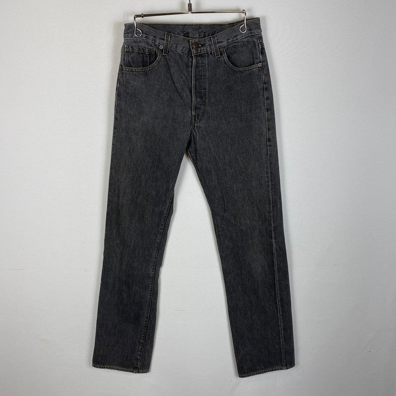 【中古品】【メンズ】 Levi's リーバイス 80's 501 STRAIGHT DENIM PANTS VINTAGE 80年代 501 ストレート デニムパンツ ボトムス ジーンズ ヴィンテージ ボタン裏刻印 524 エルパソ工場製 156-260410-ks-08-tei サイズ：サイズ表記無し カラー：ブラック 万代Net店
