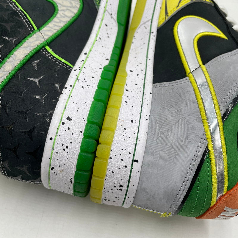 【中古品】【メンズ】 NIKE ナイキ × DIVISION STREET ディビジョンストリート 別注 コラボ DUNK LOW PREM ”WHAT THE DUCKS AWAY” HV1454-100 ダンク ロー ワットザダック アウェイ スニーカー 靴 160-260415-yo-05-tei サイズ：26.5cm カラー：グリーン/イエロー 万代Net店