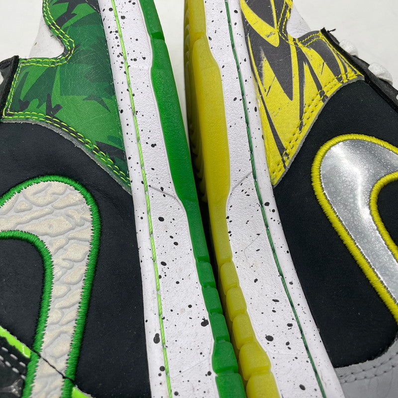 【中古品】【メンズ】 NIKE ナイキ × DIVISION STREET ディビジョンストリート 別注 コラボ DUNK LOW PREM ”WHAT THE DUCKS AWAY” HV1454-100 ダンク ロー ワットザダック アウェイ スニーカー 靴 160-260415-yo-05-tei サイズ：26.5cm カラー：グリーン/イエロー 万代Net店