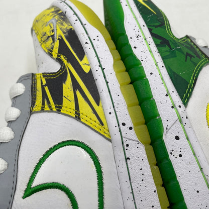 【中古品】【メンズ】 NIKE ナイキ × DIVISION STREET ディビジョンストリート 別注 コラボ DUNK LOW PREM ”WHAT THE DUCKS AWAY” HV1454-100 ダンク ロー ワットザダック アウェイ スニーカー 靴 160-260415-yo-05-tei サイズ：26.5cm カラー：グリーン/イエロー 万代Net店