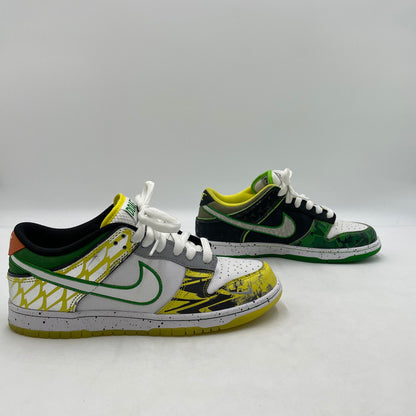 【中古品】【メンズ】 NIKE ナイキ × DIVISION STREET ディビジョンストリート 別注 コラボ DUNK LOW PREM ”WHAT THE DUCKS AWAY” HV1454-100 ダンク ロー ワットザダック アウェイ スニーカー 靴 160-260415-yo-05-tei サイズ：26.5cm カラー：グリーン/イエロー 万代Net店