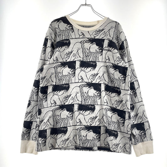 【中古品】【メンズ】 × AKIRA アキラ 別注 コラボ SYRINGE JACQURD L/S TOP シリンジ ジャガード ロングスリーブ トップ 長袖 Tシャツ 149-260408-yo-16-fuzh サイズ：M カラー：柄 万代Net店