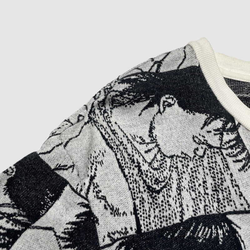 【中古品】【メンズ】 × AKIRA アキラ 別注 コラボ SYRINGE JACQURD L/S TOP シリンジ ジャガード ロングスリーブ トップ 長袖 Tシャツ 149-260408-yo-16-fuzh サイズ：M カラー：柄 万代Net店
