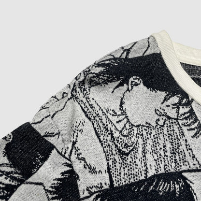 【中古品】【メンズ】 × AKIRA アキラ 別注 コラボ SYRINGE JACQURD L/S TOP シリンジ ジャガード ロングスリーブ トップ 長袖 Tシャツ 149-260408-yo-16-fuzh サイズ：M カラー：柄 万代Net店
